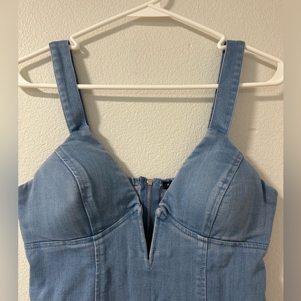 Haute Monde Women’s Denim Mini Dress - Picture 2 of 7